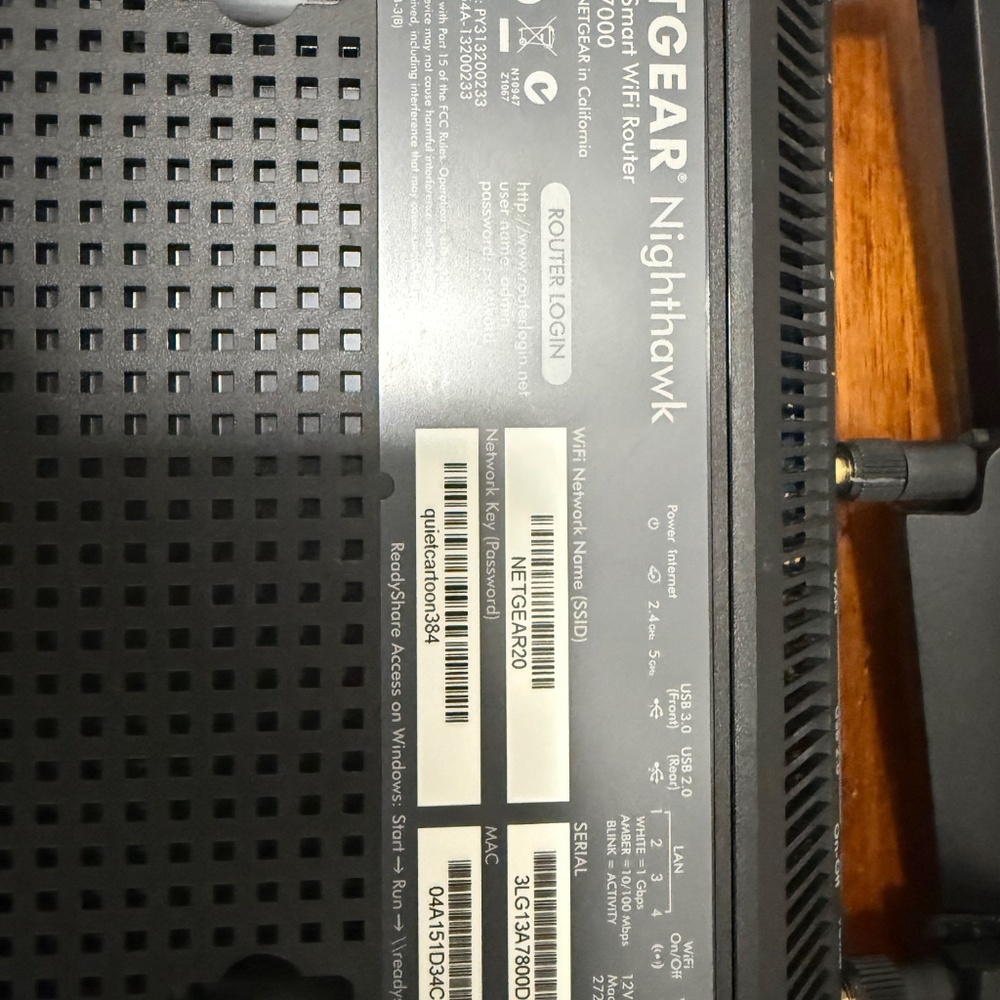 NETGEAR Nighthawk‎ AC1900 Smart Wi-Fi Router Gaming/Streami, R7000 - Picture 4 of 5